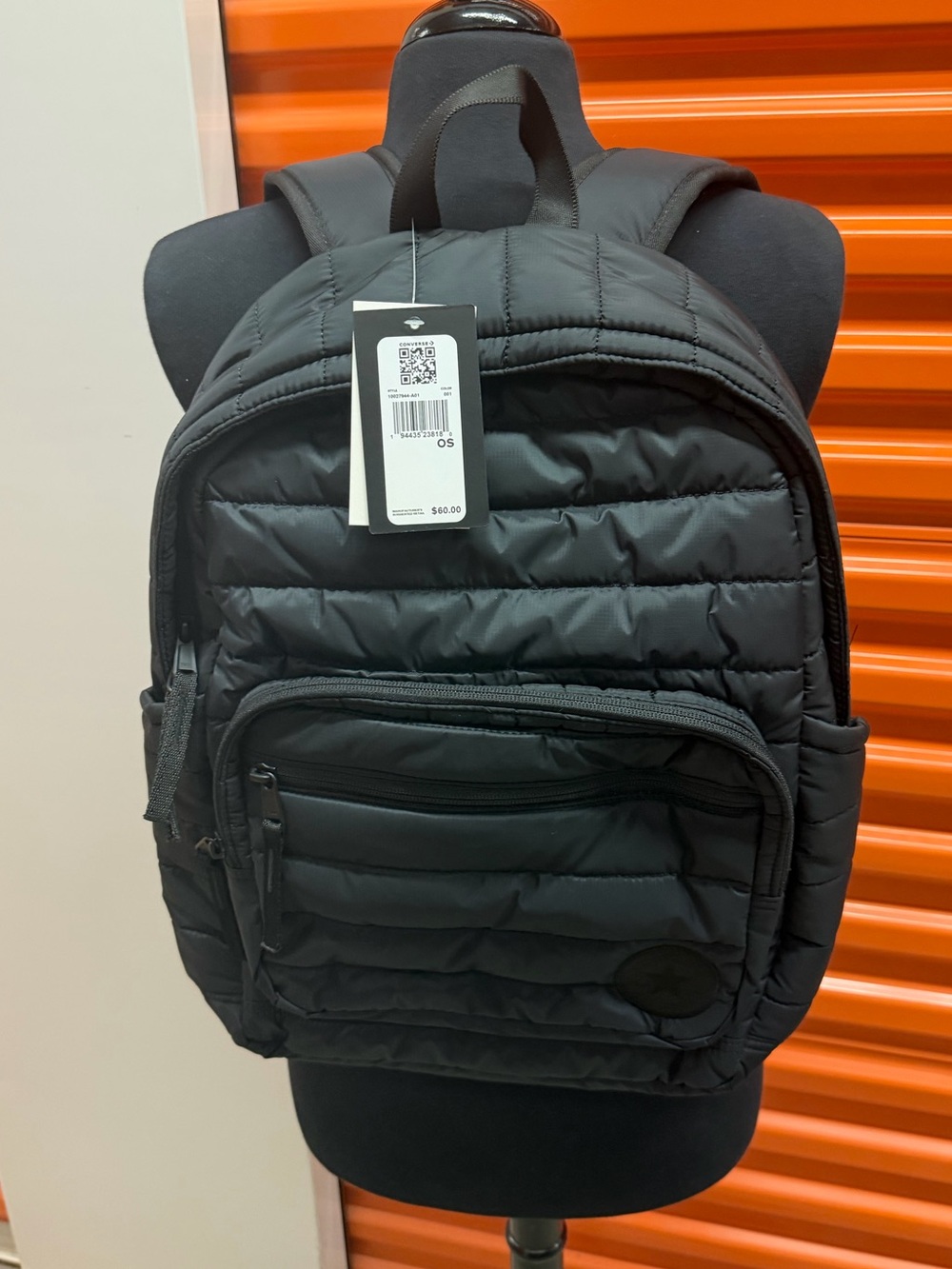 NWT Converse unisex Black Quilted Backpack - Classic Everyday Pack